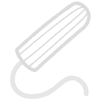  a stylized drawing of a tampon.